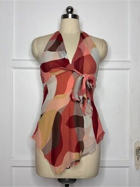 BCBG silk halter top